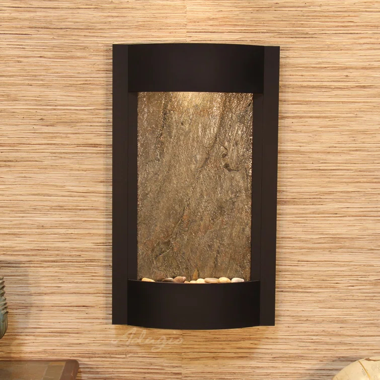 Serene Waters Acrylic Weather Resistant Wall Base Fountain with Light