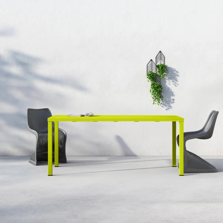Bette 71'' Metal Outdoor Dining Table