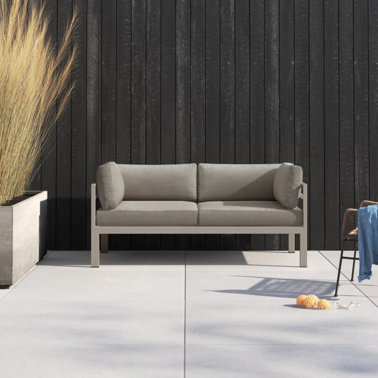 Ramsey 65'' Powder Coated Aluminum Outdoor Sofa