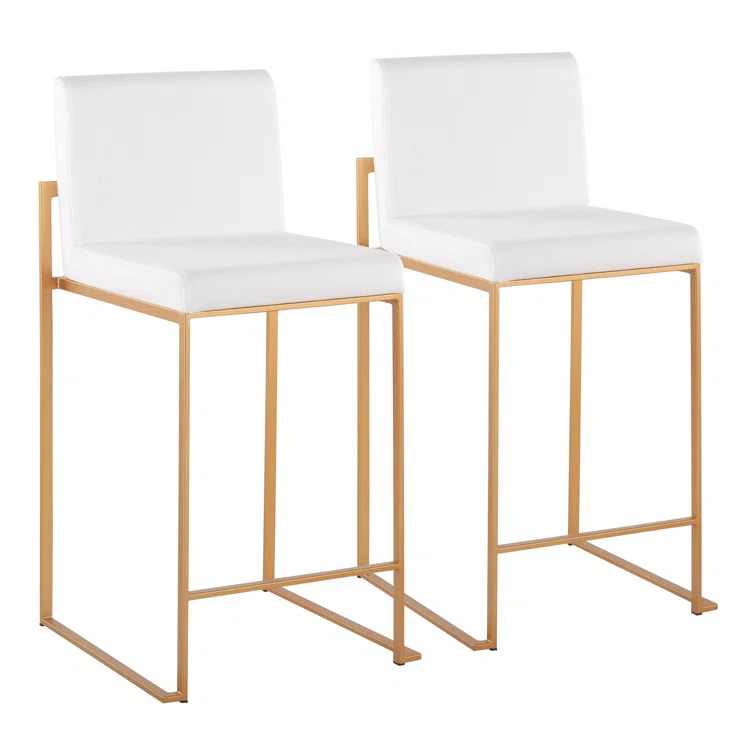 Rego Upholstered Counter Stool with Metal Frame