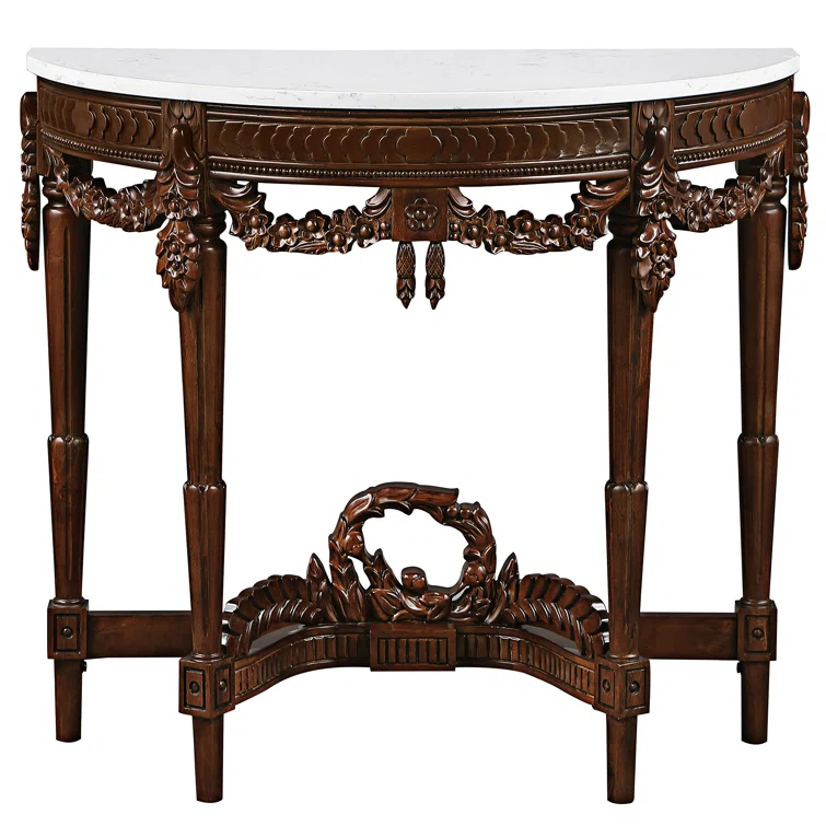 Chateau 34'' Genuine Marble Console Table