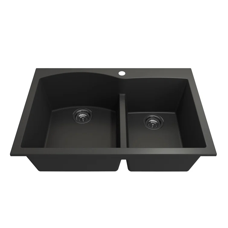 Campino 33'' L Double Bowl Granite Kitchen Sink