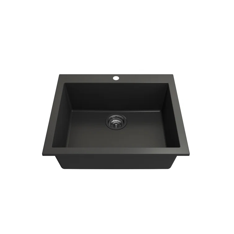 Campino 24'' L Single Bowl Granite Kitchen Sink