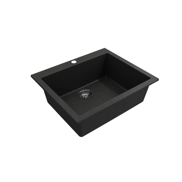 BOCCHI Campino 24'' L Single Bowl Granite Kitchen Sink 1606-505-0126