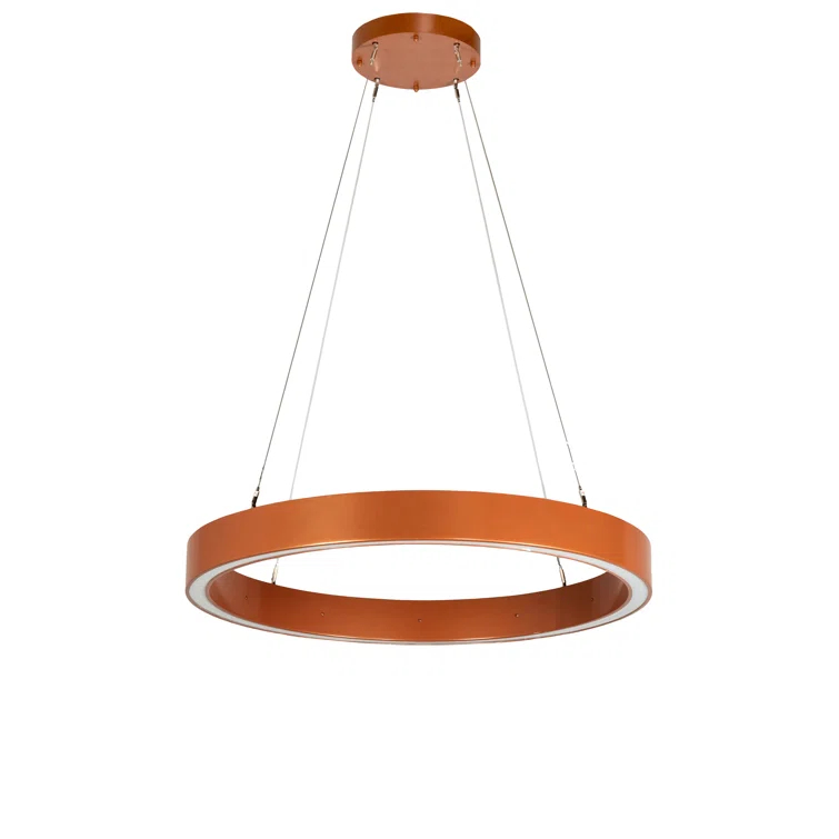 Anillo - Light Copper Metallic LED Unique/Statement Pendant
