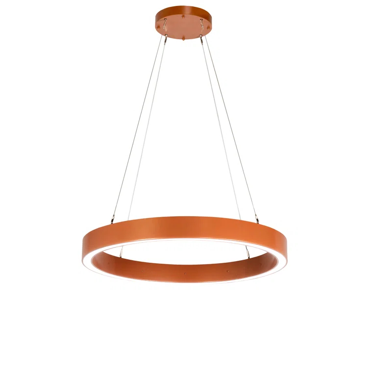 Anillo - Light Copper Metallic LED Unique/Statement Pendant