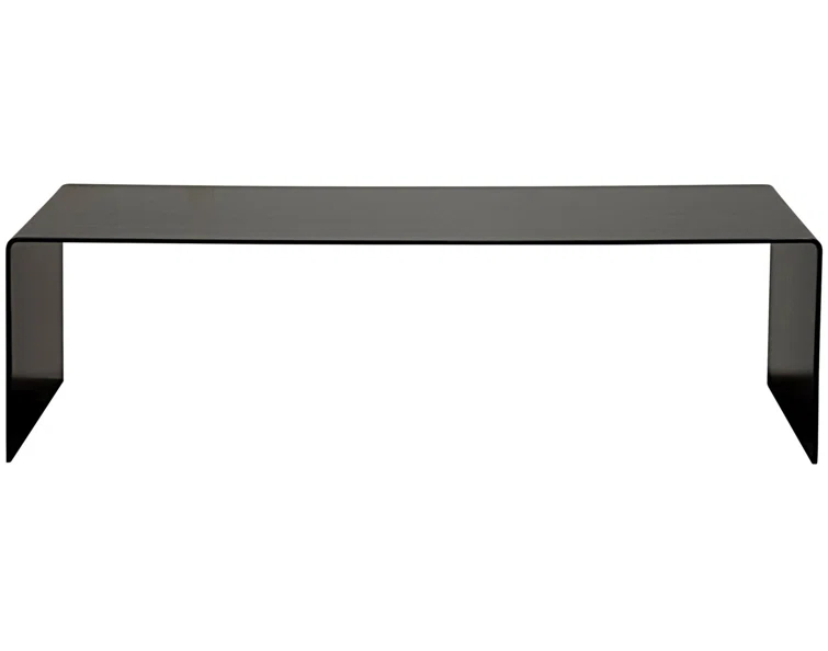 Black Rectangular Steel Industrial Coffee Table