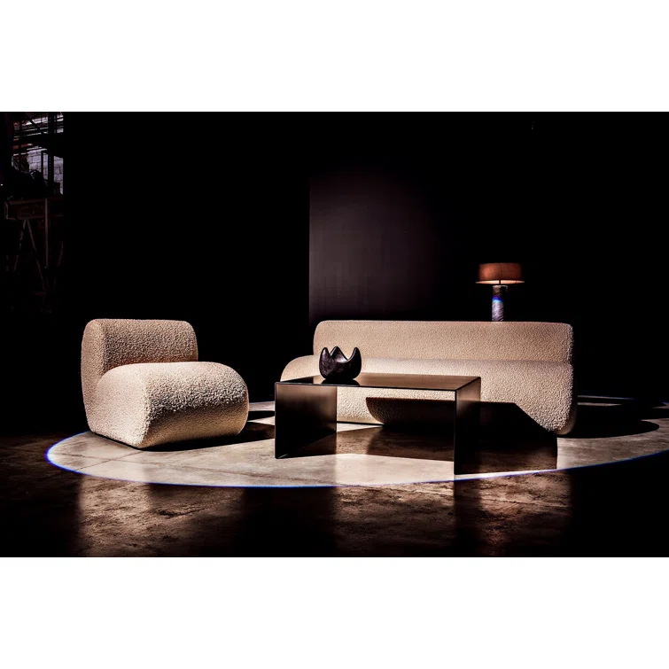 Black Rectangular Steel Industrial Coffee Table