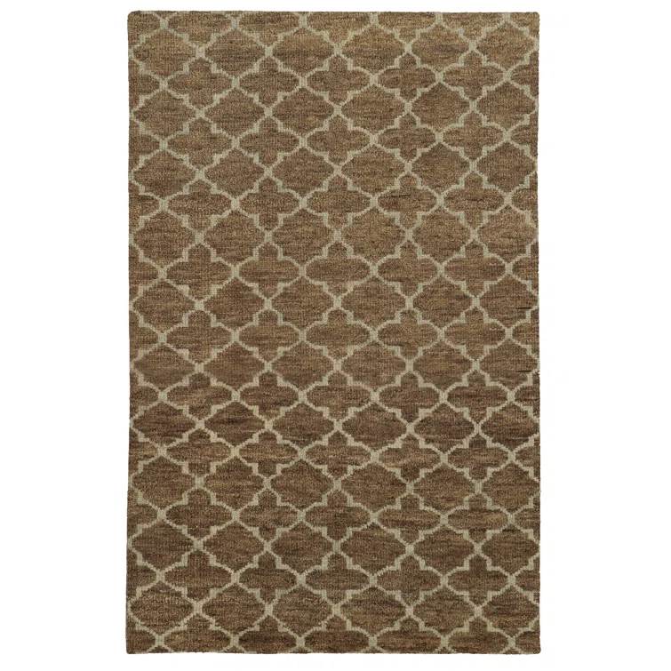 Maddox Geometric Hand-Knotted Wool Brown/Beige Area Rug