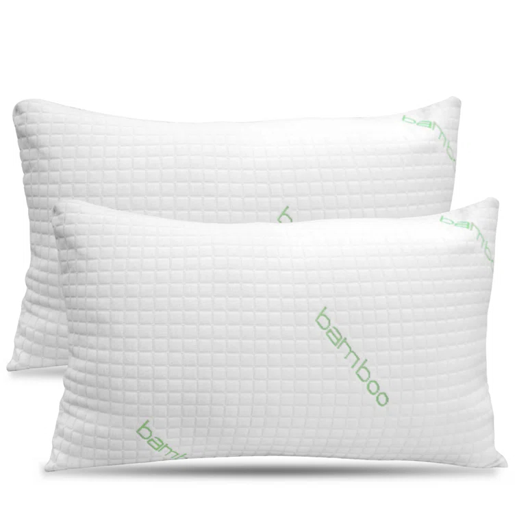 Alwyn Home Beyers Rayon from Bamboo Cooling Memory Foam Firm Support Pillow (Set of 2)