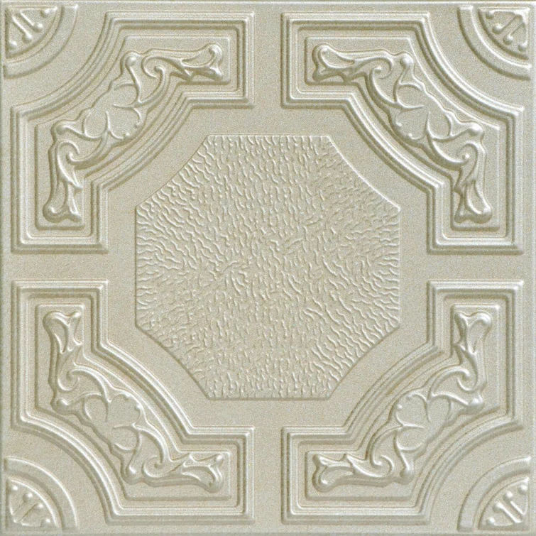 Evergreen 1.6 ft. x 1.6 ft. Polystyrene Glue-up Ceiling Tile