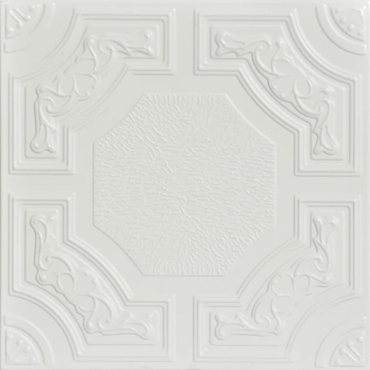 Evergreen 1.6 ft. x 1.6 ft. Polystyrene Glue-up Ceiling Tile