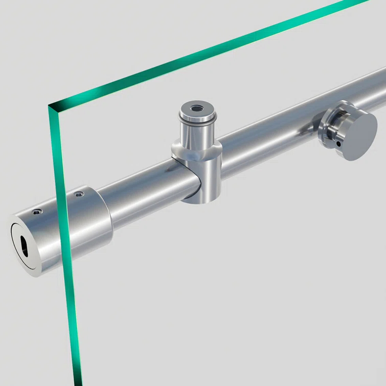 Eclipse 56" W x 74" H Single Sliding Frameless Shower Door