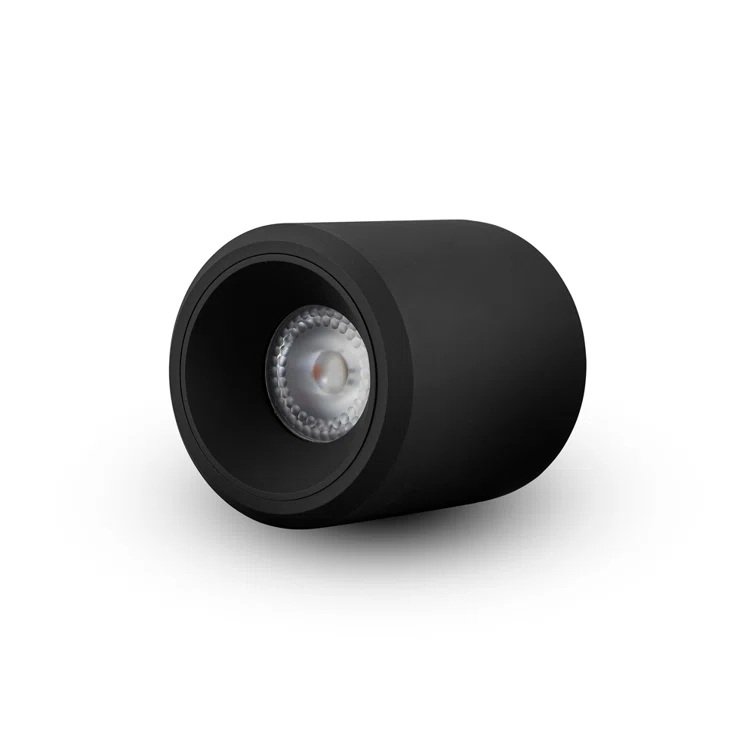 Node 3.5-in Round Integrated LED ETL Certified Surface Mounted Downlight, Beam Angle 33, Black
