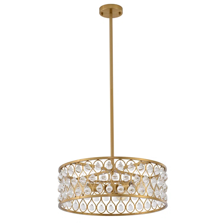 Kridia 3 Light Black Metal Frame Chandelier With Crystal Accents