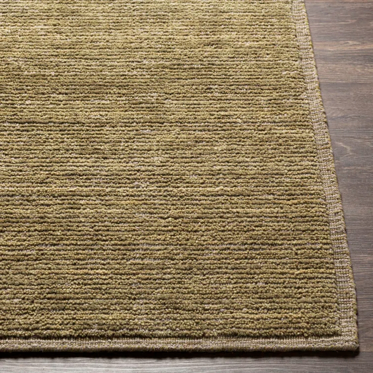 Viera Hand-Knotted Wool Striped Gray 5' x 7' Area Rug