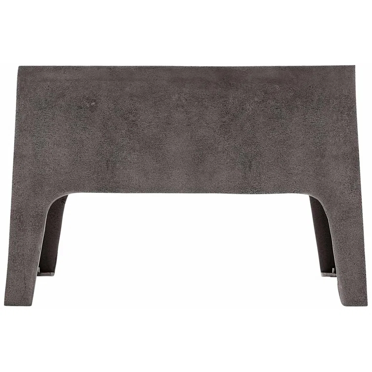 Black Square Metal Storage Cocktail Table