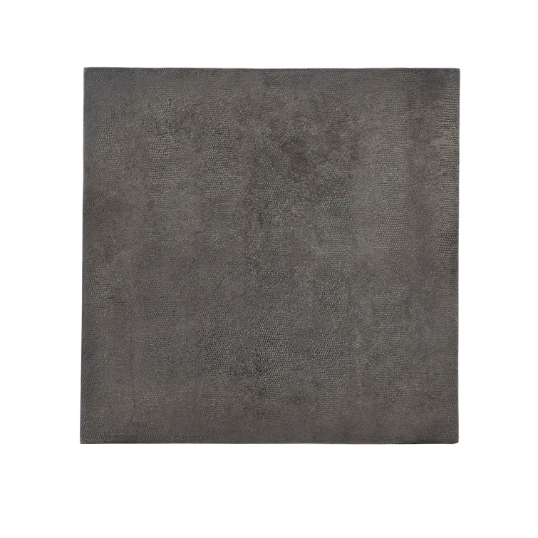 Black Square Metal Storage Cocktail Table