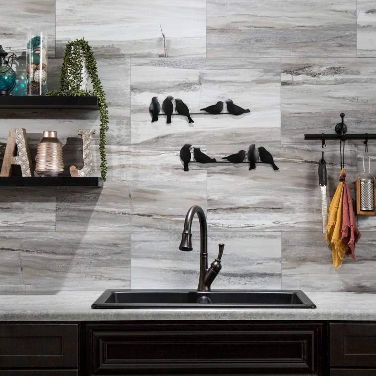 Palisade 25.6 in. x 14.8 in. Interlocking Vinyl Waterproof Wall Tiles