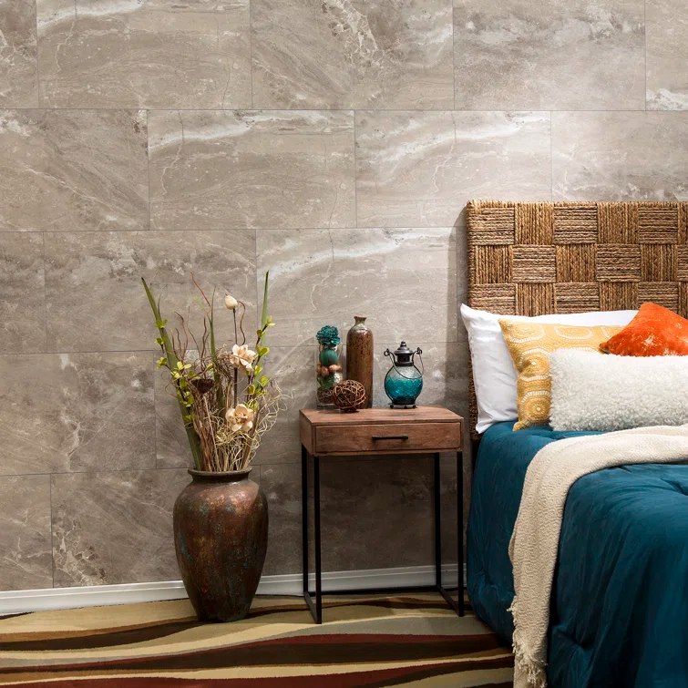 Palisade 25.6 in. x 14.8 in. Interlocking Vinyl Waterproof Wall Tiles
