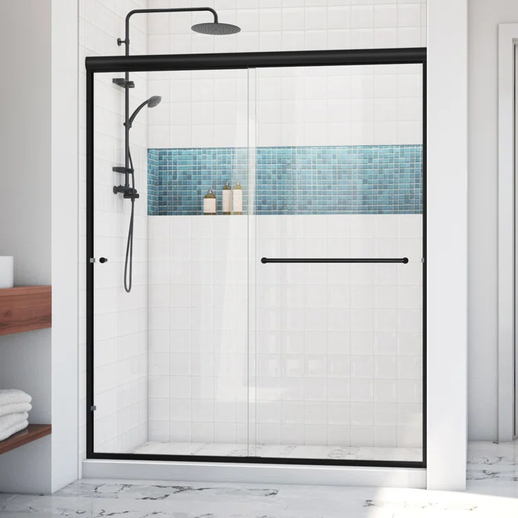 Alliance Pro 56" W x 70" H Bypass Semi-Frameless Shower Door with ClearMax Technology