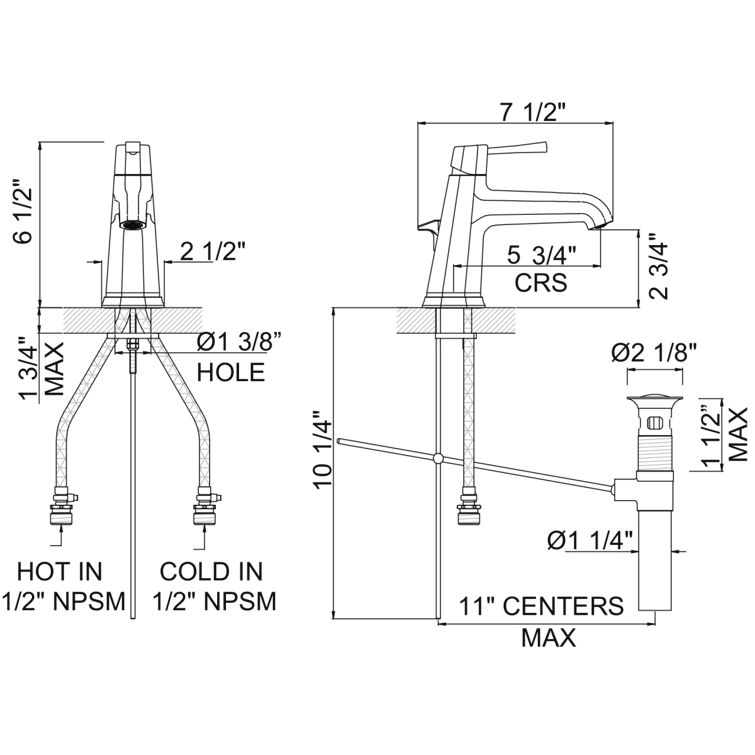 Deco Single Handle Lavatory Faucet