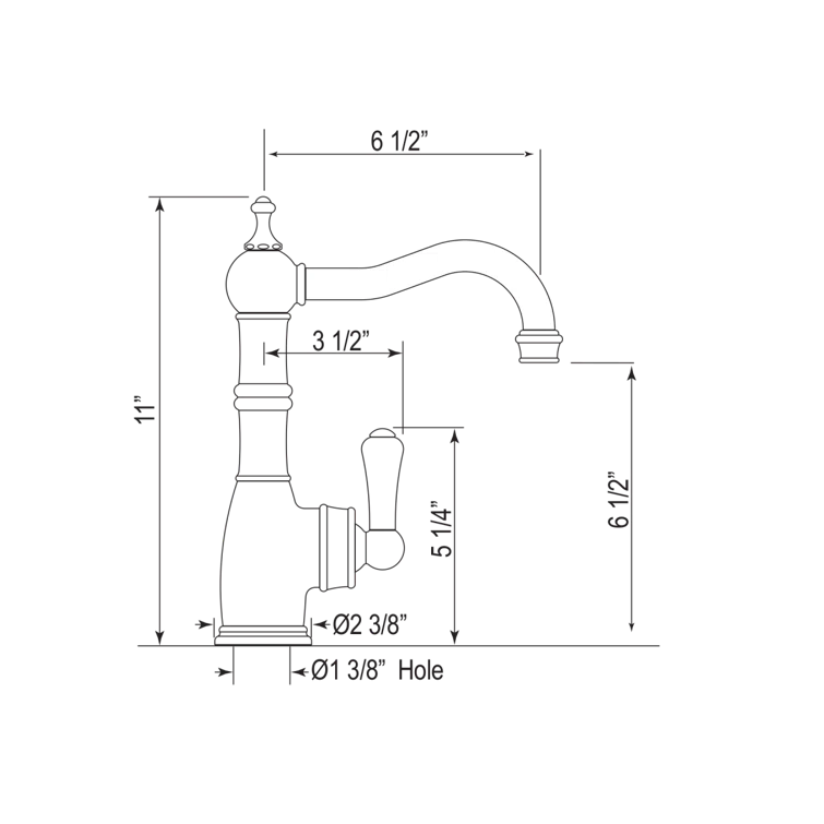 Edwardian Bar/Food Prep Kitchen Faucet