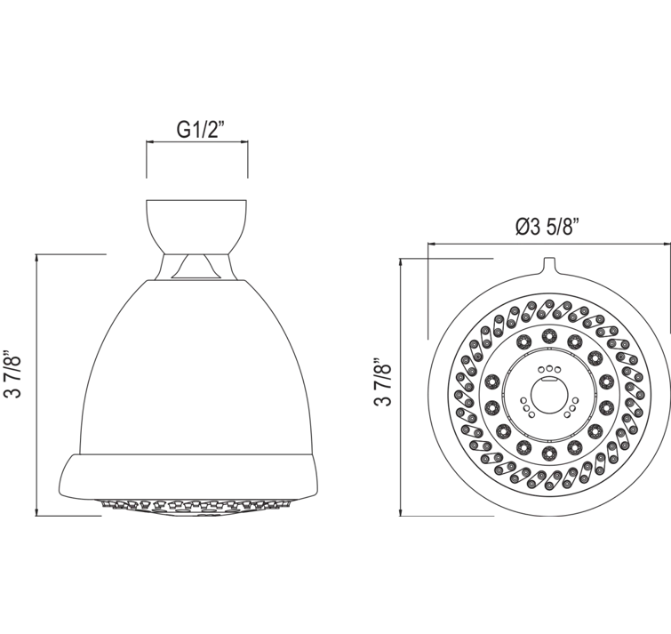 Perrin & Rowe 4" 6-Function Showerhead