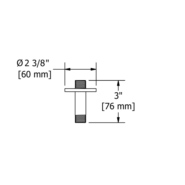 Riobel 3" Ceiling Mount Shower Arm