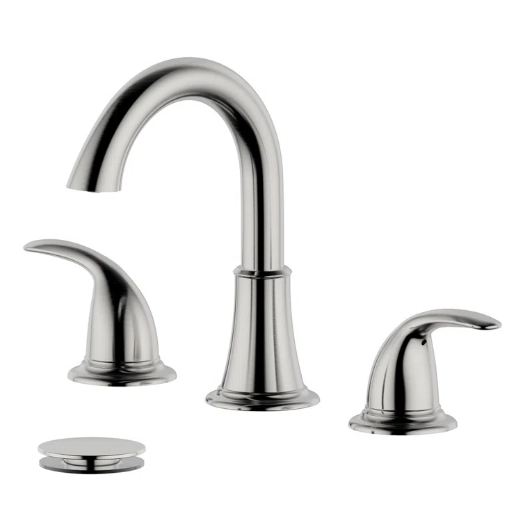 Konya Widespread 2-handle Bathroom Faucet with Drain Assembly
