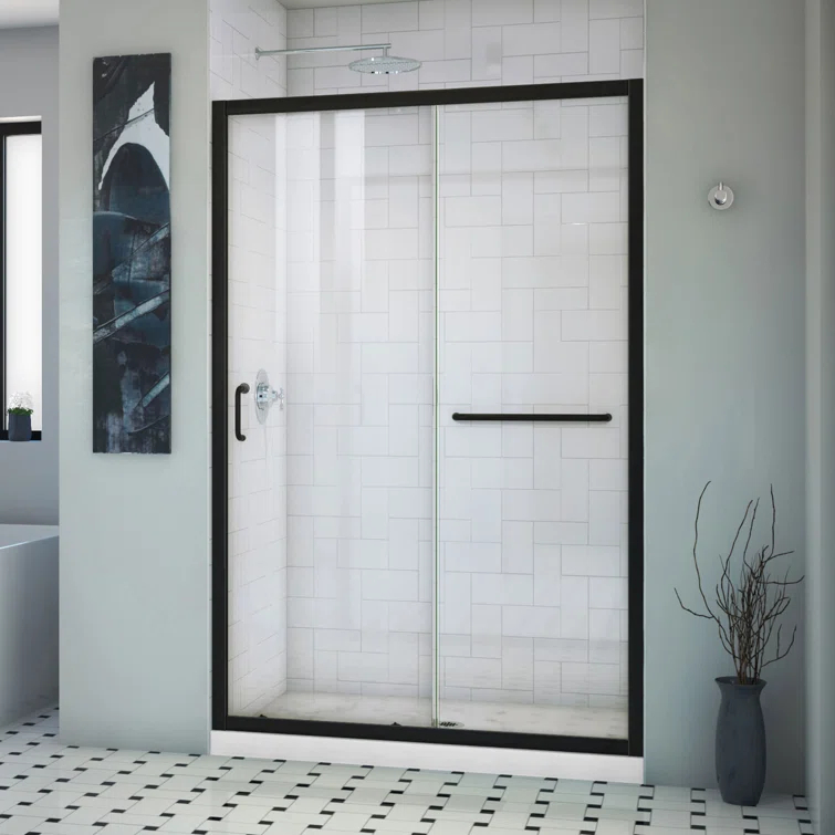 Infinity-Z 48" x 74.75" Clear Sliding Shower Door