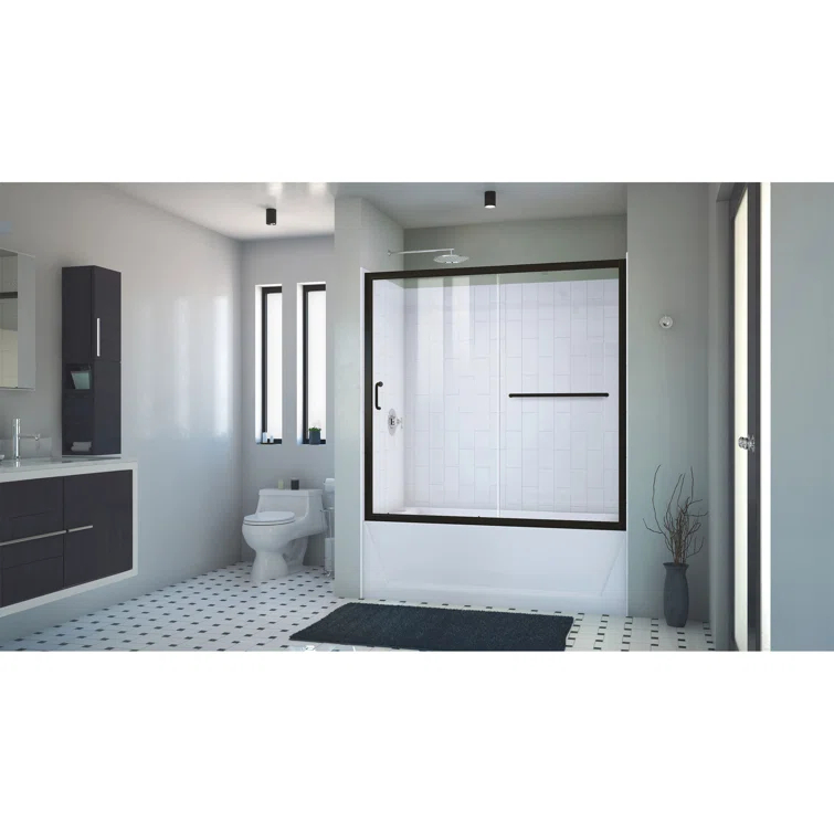 Infinity-Z 28" x 60" Rectangle Sliding Tub Enclosure