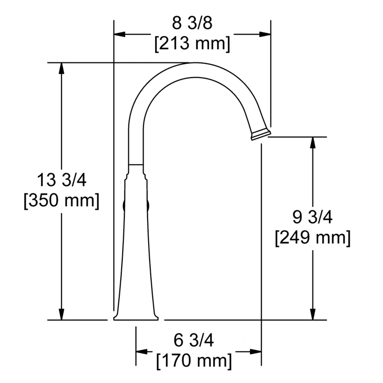 Momenti Vessel Bathroom Faucet with C-Spout