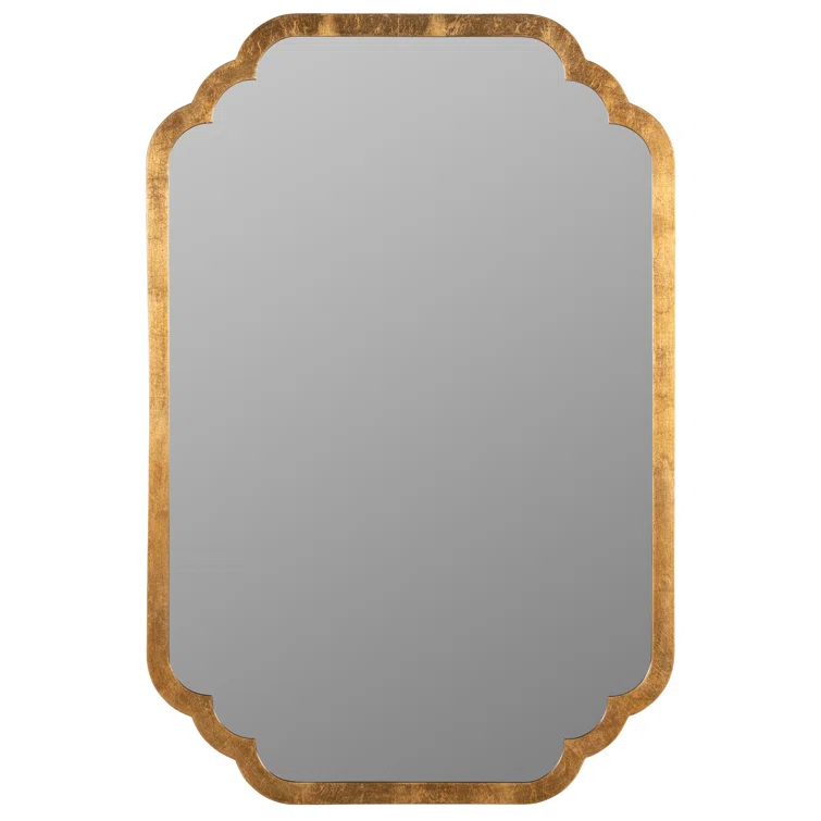 Carol Rectangular Gold Leaf Wall Mirror