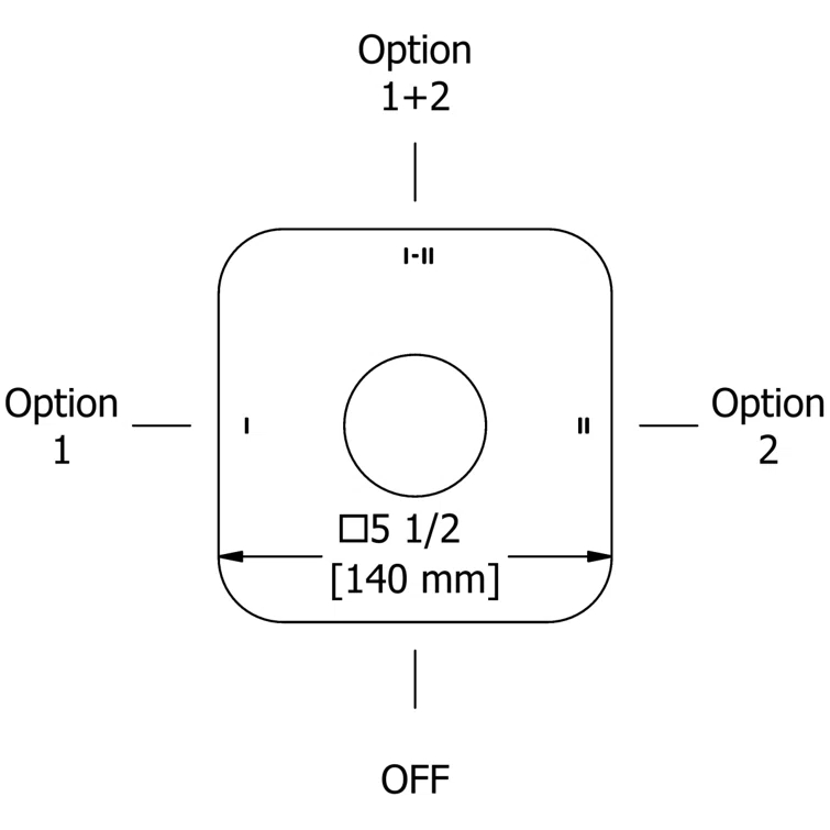Equinox 1/2" Therm & Pressure Balance Trim With 3 Functions