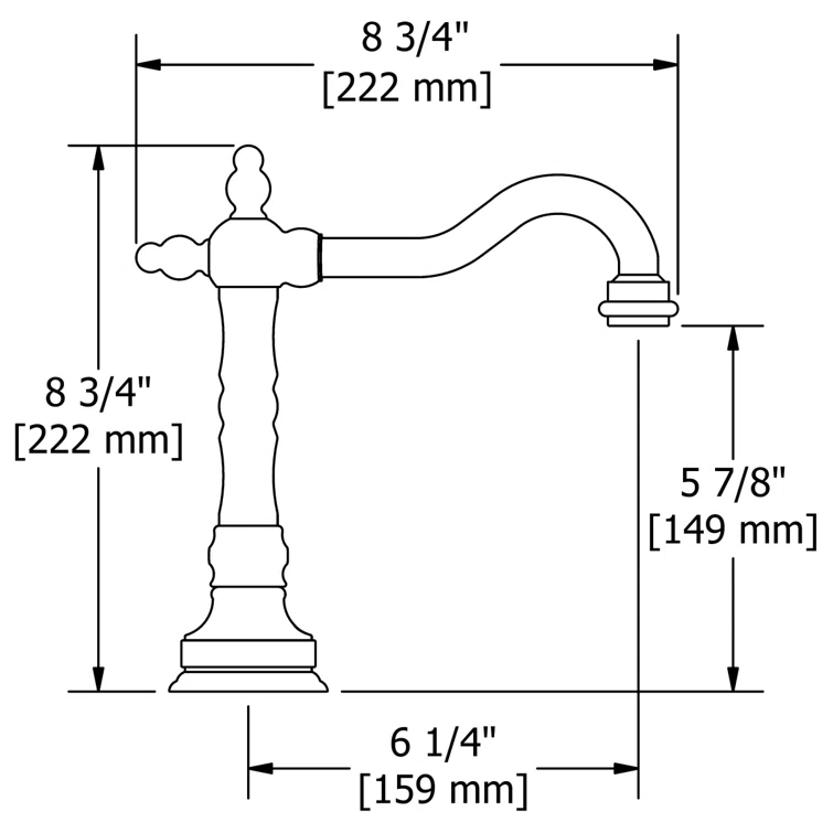 Riobel RT08+PN Retro™ Widespread Lavatory Faucet with Drain Assembly