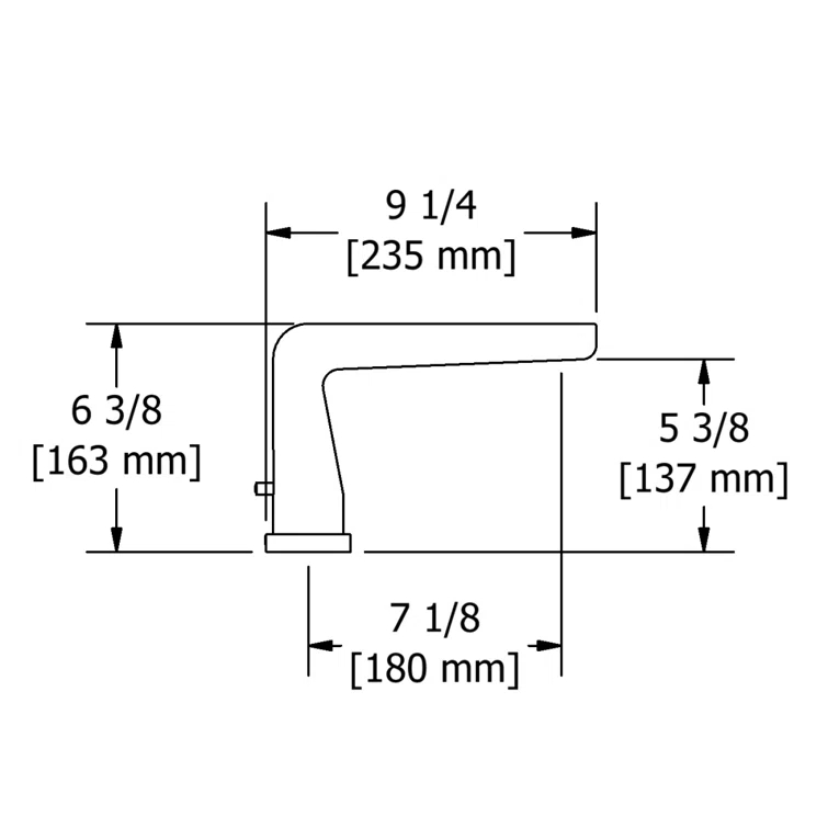 Parabola 3-Hole Deck Mount Tub Filler Trim