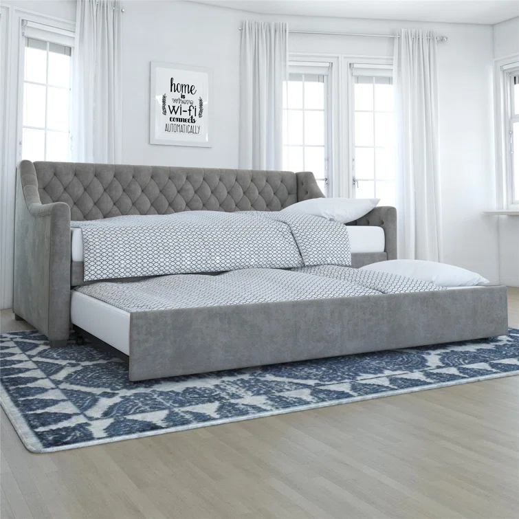 Monarch Hill Ambrosia Upholstered Daybed with Trundle