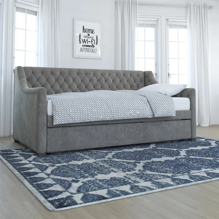 Monarch Hill Ambrosia Upholstered Daybed with Trundle