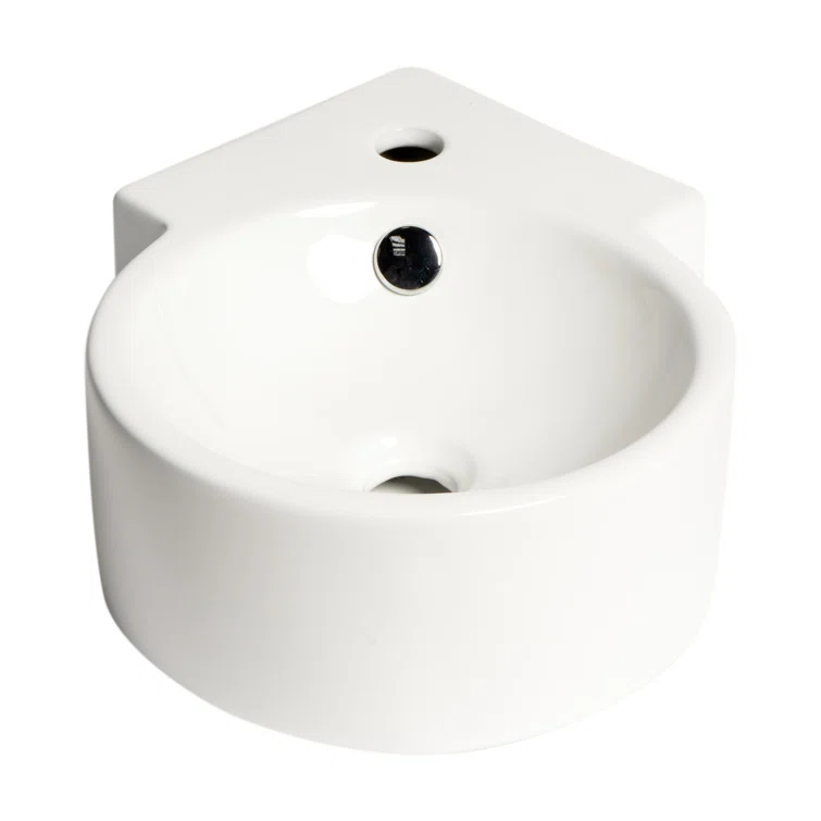 Alfi Brand ABC121 Alfi Brand 12'' White No Oval Bathroom Sink with Overflow