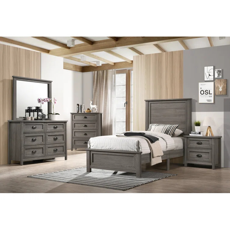 Mcgwire 48'' W 6 - Drawer Dresser with Mirror