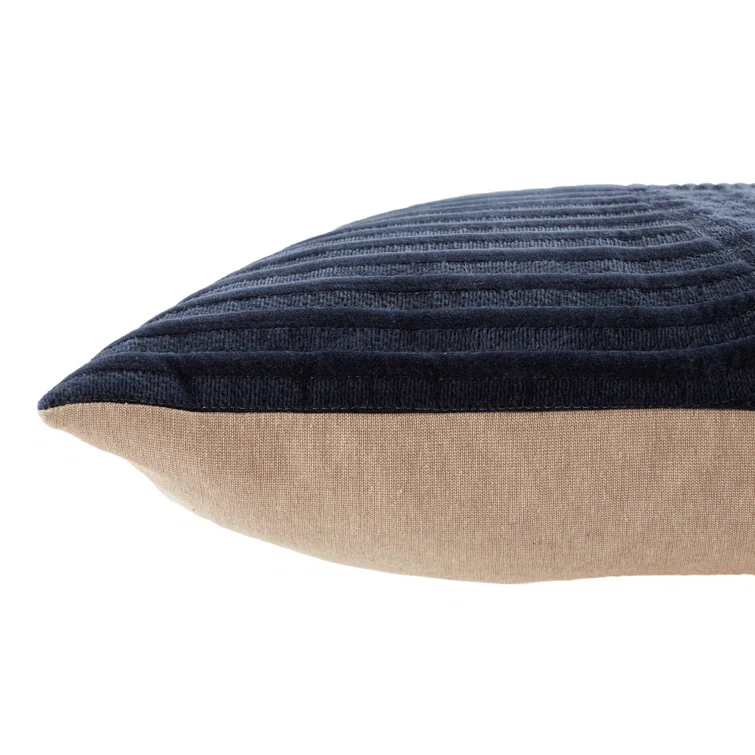 Deco Geometric Cotton Lumbar Throw Pillow