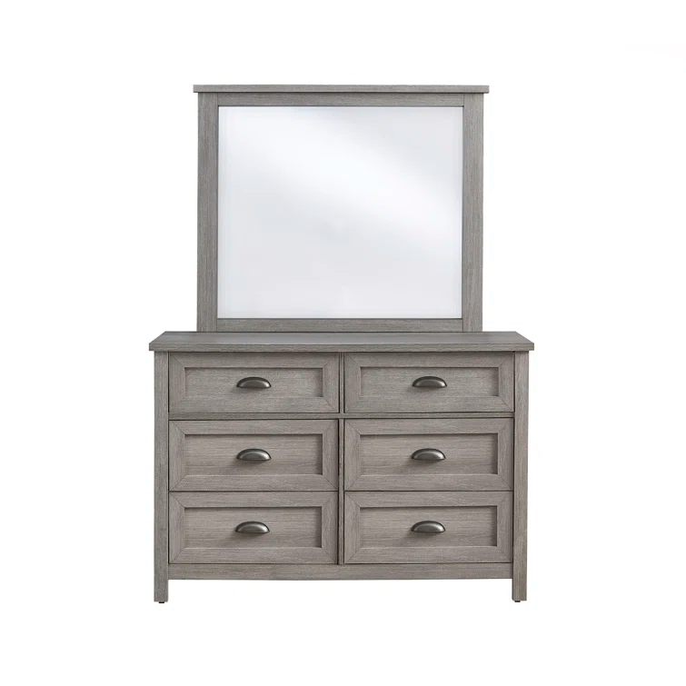 Mcgwire 48'' W 6 - Drawer Dresser with Mirror