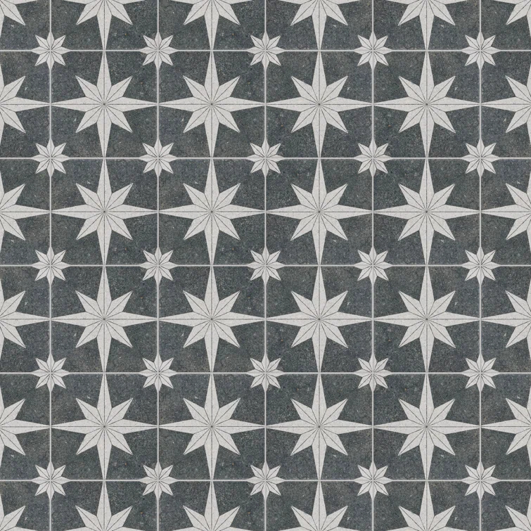 Merola Tile Compass Star 8" x 8" Porcelain Stone Look Wall & Floor Tile