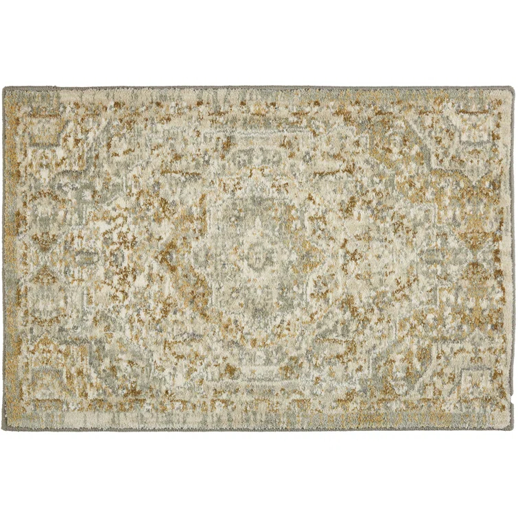 Silk Gray/Beige Area Rug