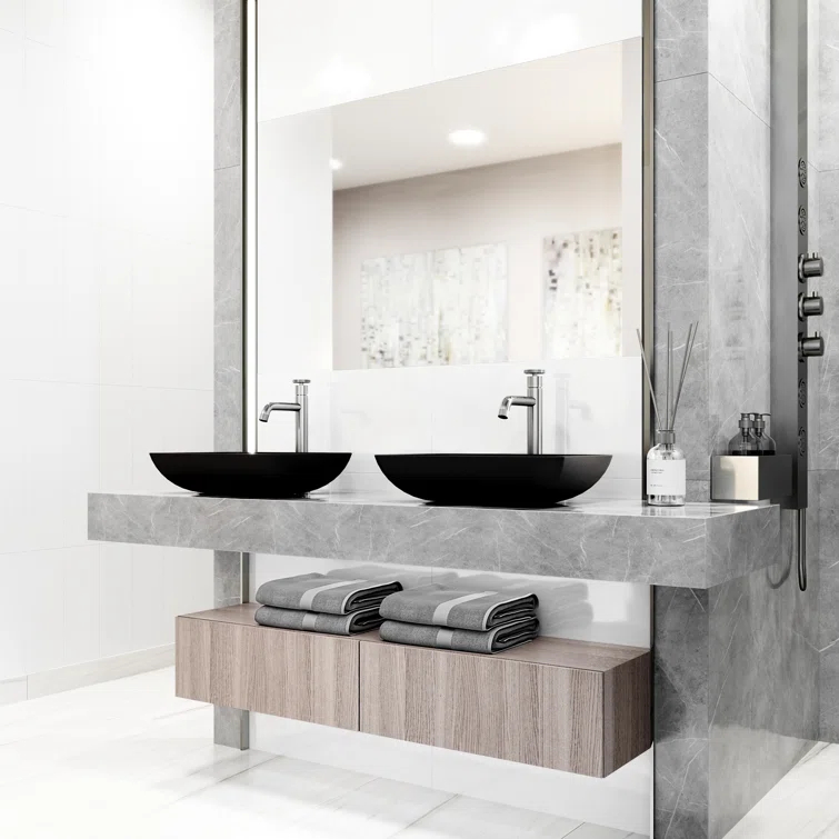 Cass 12" H Single Handle Vessel Sink Bathroom Faucet