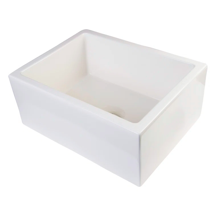 23.63'' L Farmhouse / Apron Single Bowl Fireclay Kitchen Sink