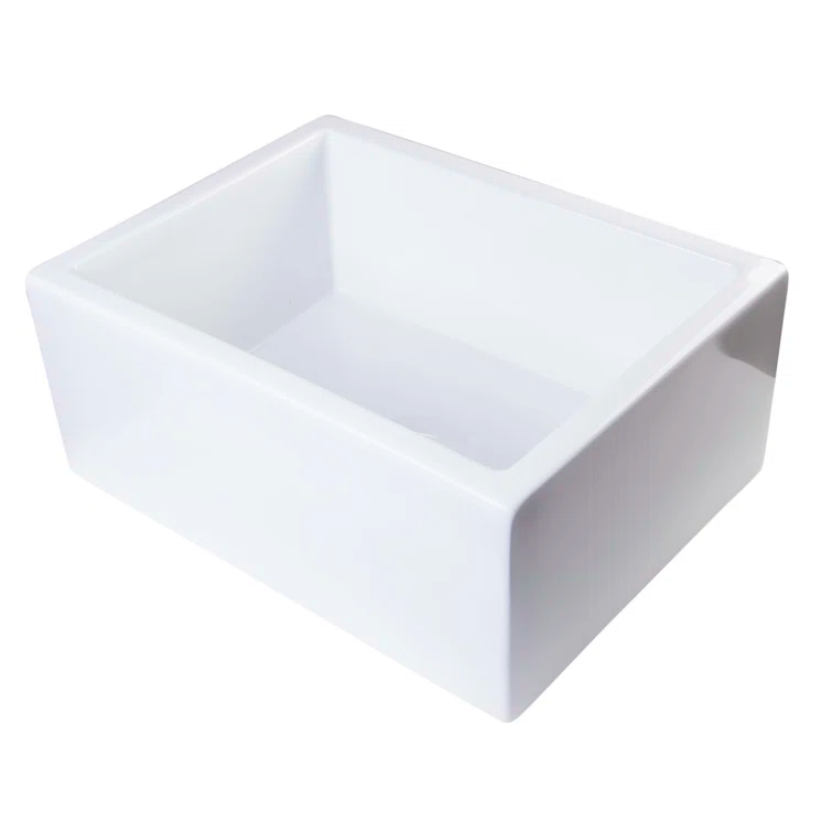 23.63'' L Farmhouse / Apron Single Bowl Fireclay Kitchen Sink