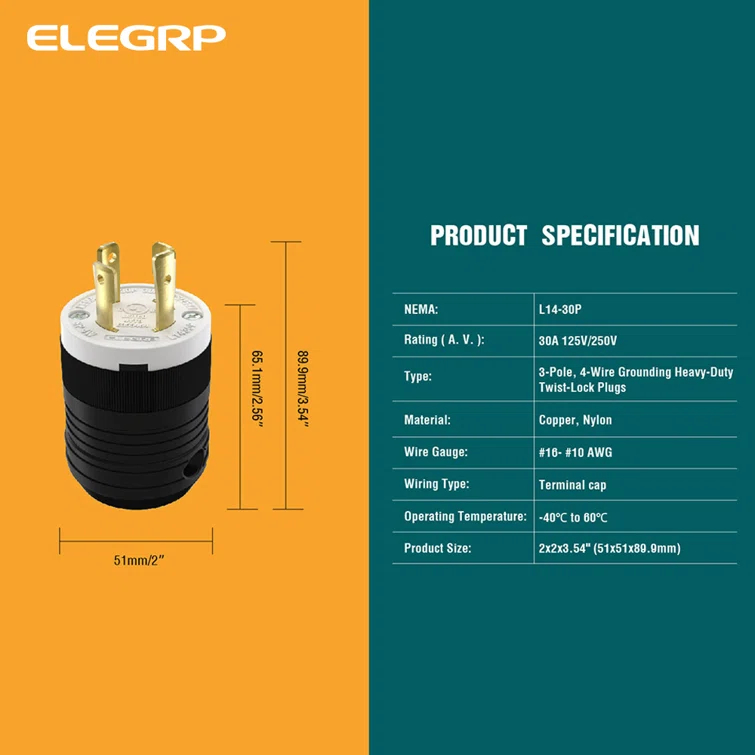 ELEGRP L1430P 30 Tamper Resistant Single Outlet