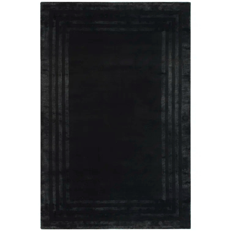 Ellington Onyx Hand-Knotted Wool and Viscose Area Rug